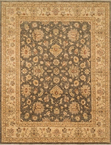 MAJEMM-08SKBE2030 2 ft. x 3 ft. Majestic Rectangular Shape Hand Knotted Area Rug- Smoke and Beige