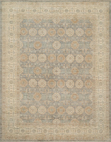 MAJEMM-10SXBE5686 5 ft. 6 in. x 8 ft. 6 in. Majestic Rectangular Shape Hand Knotted Area Rug- Storm and Beige