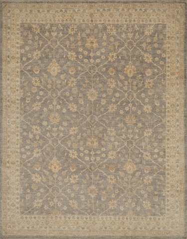MAJEMM-11MIIV5686 5 ft. 6 in. x 8 ft. 6 in. Majestic Rectangular Shape Hand Knotted Area Rug- Mist and Ivory -  Loloi Rugs