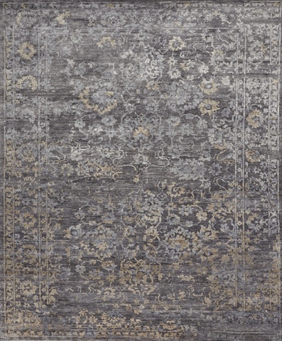 MIGEMK-01RV0086B6 8 ft. 6 in. x 11 ft. 6 in. Mirage Rectangular Shape Hand Knotted Area Rug- Raven
