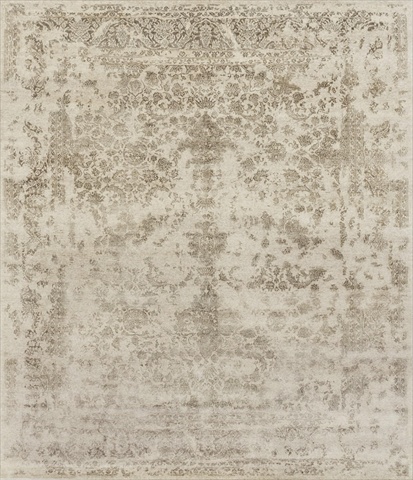 PEARPU-01HGSX7999 7 ft. 9 in. x 9 ft. 9 in. Pearl Rectangular Shape Hand Knotted Area Rug- Heather Gray and Storm