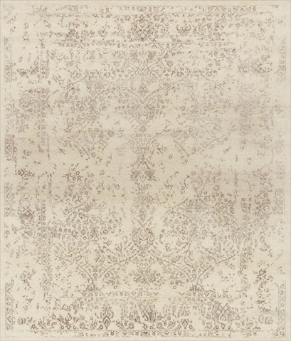 PEARPU-03AITA5686 5 ft. 6 in. x 8 ft. 6 in. Pearl Rectangular Shape Hand Knotted Area Rug- Antique Ivory and Taupe