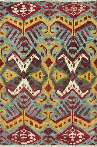SPENSC-04BBST5686 5 ft. 6 in. x 8 ft. 6 in. Spencer Rectangular Shape Hand Knotted Area Rug- Blue and Steel