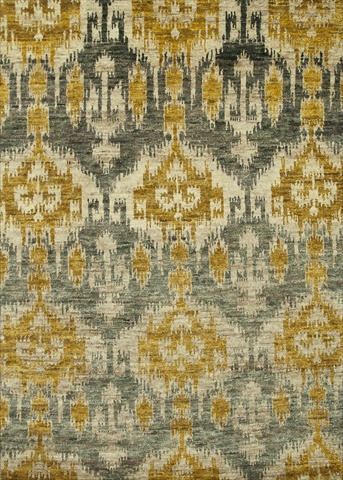 XAVIXV-04GYGO86B6 8 ft. 6 in. x 11 ft. 6 in. Xavier Rectangular Shape Hand Knotted Area Rug- Grey and Gold