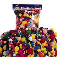 0.75 In. Puffy Poms, 100 Piece