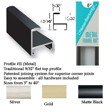 Matte Black Aluminum Frame Kit - 18 In.
