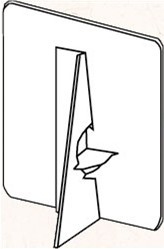 Easel Backs- Single Wing - White Self-Stick - 7 In.