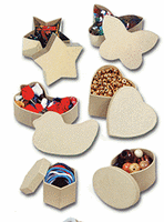 2.78 X 3.5 In. Paper Mache Boxes, Hexagonal