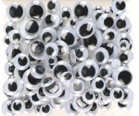 Round Wiggle Eye- Black- 100 Piece