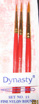 Fine Nylon Round 3 Brush Set