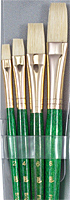 Princeton Brush 9112B Real Value Short Handle Set, Natural Bristle - Set of 4