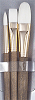 No. Real Value Long Handle Set, Synthetic White Taklon - Set Of 4