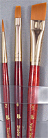 Real Value Short Handle Set, Synthetic Golden Taklon - Set Of 4