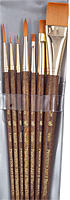 9141 Real Value Short Handle Set, Synthetic Golden Taklon - Set Of 7