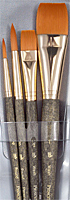 Real Value Short Handle Set, Synthetic Golden Taklon - Set Of 4