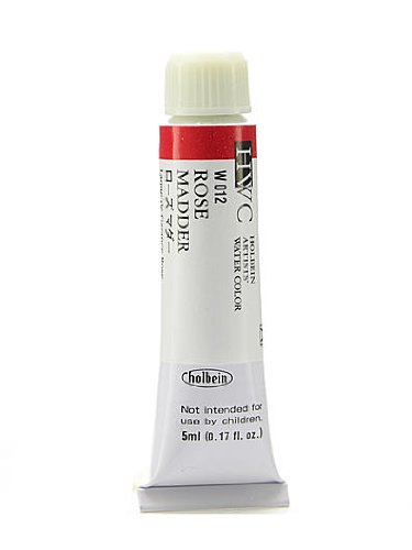 W012 Watercolor Tube 5 ml., Rose Madder