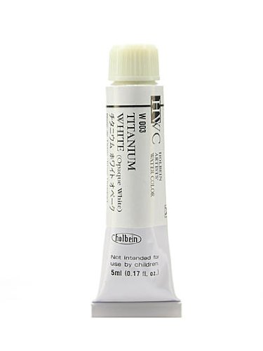 W003 Watercolor Tube 5 ml.- Titanium White