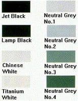 D837 Acryla Gouache, Lamp Black, 40 ml.