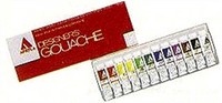 D411 Acryla Gouache Master Set 12 Colors