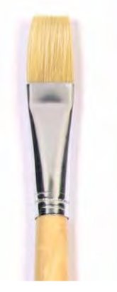 Easel Brushes White Bristle - 0.5 In.