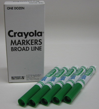 Crayola 780042 Blue Cone Tip Washable Markers- 1 Dozen