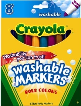 7836 Bold Marker Set- Fine Tip - Washable- 8 Pieces