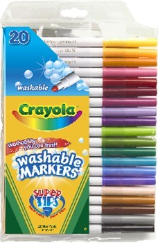 Crayola 8106 Supertips Washable Set - 20 Pieces