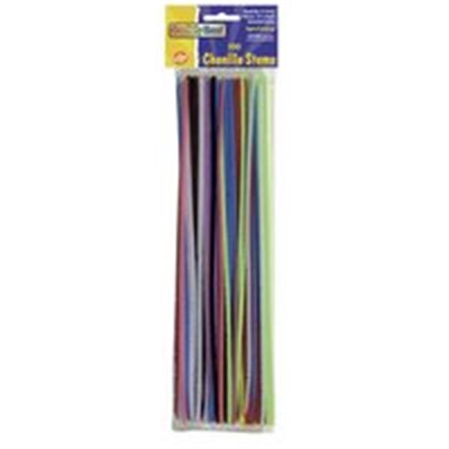 Chenille Kraft 711014 Stems- Orange- 100 Piece
