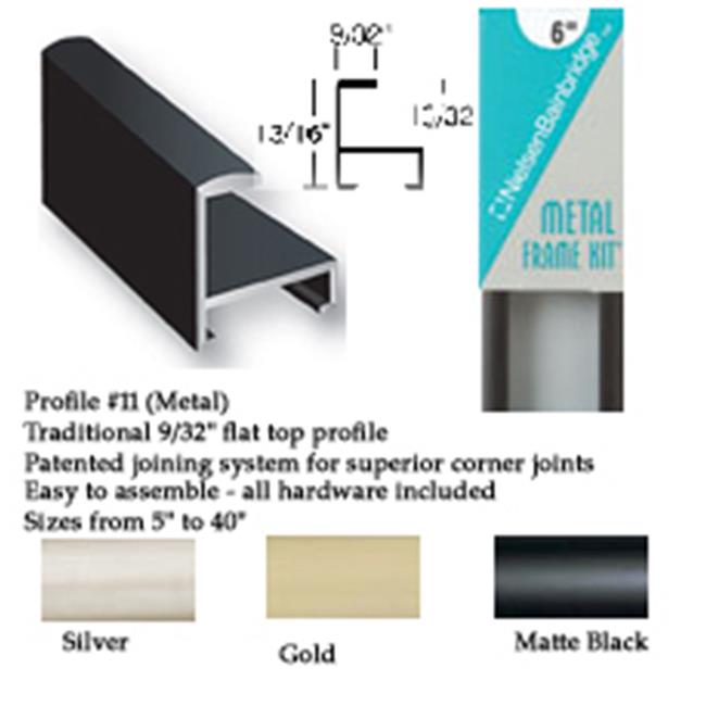 Nielsen Bainbridge F130-21 Matte Black Aluminum Frame Kit - 30 In.