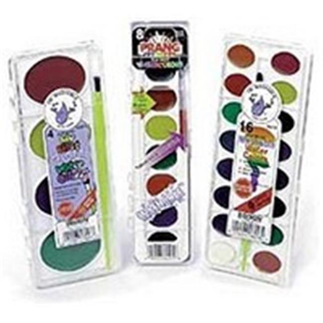 Art Supplies 80525 Prang Watercolor Sets - 8 Washable With Brush