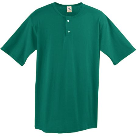 Augusta 580A Two-Button Baseball Jersey- Dark Green - 2X