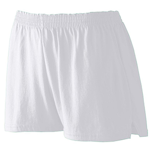 987A Ladies Junior Fit Trim Jersey Short - Athletic Heather, Extra Small