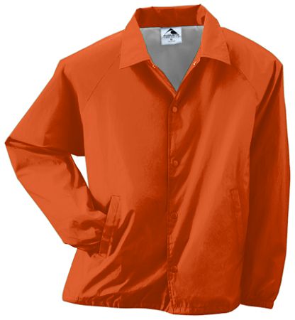 Augusta 3100A Adult Nylon Coachs Jacket- Orange - Xl