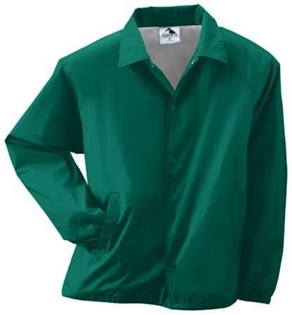 Augusta 3100A Adult Nylon Coachs Jacket- Dark Green - 2X