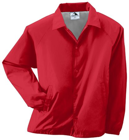 Augusta 3100A Adult Nylon Coachs Jacket- Red - 5X