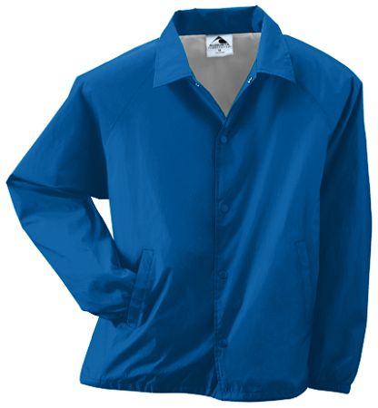 Augusta 3100A Adult Nylon Coachs Jacket- Royal Blue - Small