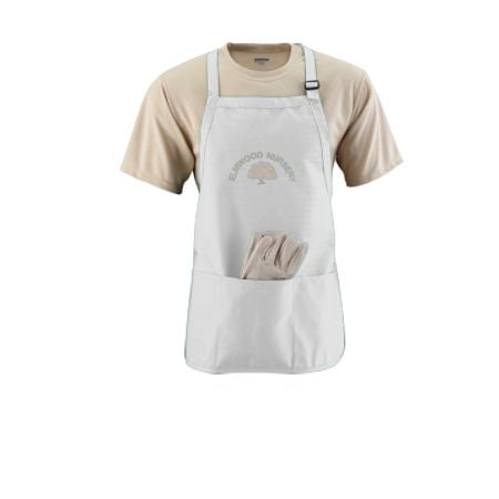 Picture of Augusta 4250A Medium Length Apron With Pouch- White - One