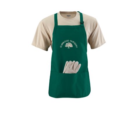 Picture of Augusta 4250A Medium Length Apron With Pouch- Dark Green - One