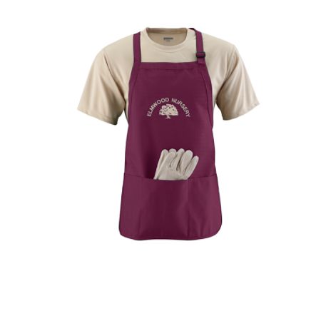 Picture of Augusta 4250A Medium Length Apron With Pouch- Maroon - One