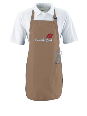 Picture of Augusta 4350A Full Length Apron With Pockets - Khaki- All