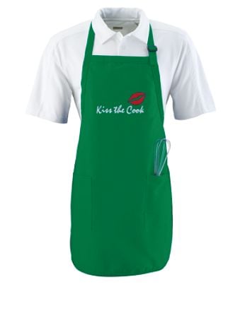 Picture of Augusta 4350A Full Length Apron With Pockets - Kelly- All