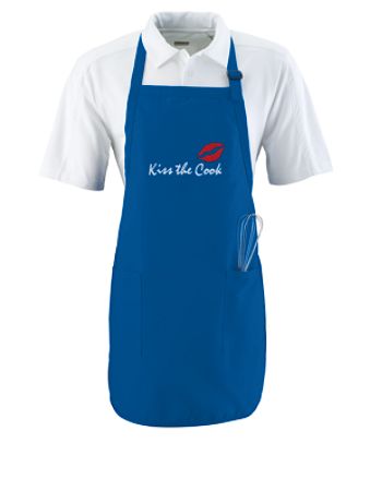 Picture of Augusta 4350A Full Length Apron With Pockets - Royal Blue- All