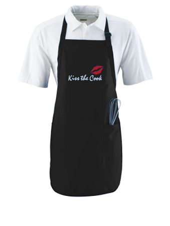 Picture of Augusta 4350A Full Length Apron With Pockets - Black- All