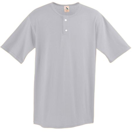 580A Two-Button Baseball Jersey - Athletic Heather, 4X