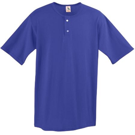 580A Two-Button Baseball Jersey - Purple, 2X