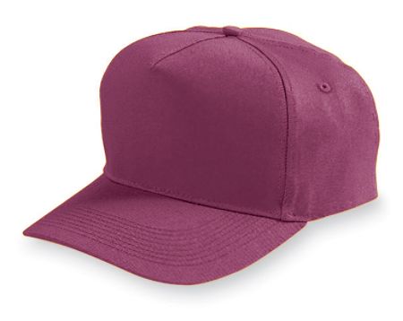 Picture of Augusta 6202A Five Panel Cotton Twill Cap - Maroon- All