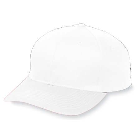 Picture of Augusta 6204A Six Panel Cotton Twill Low Profile Cap - White- All