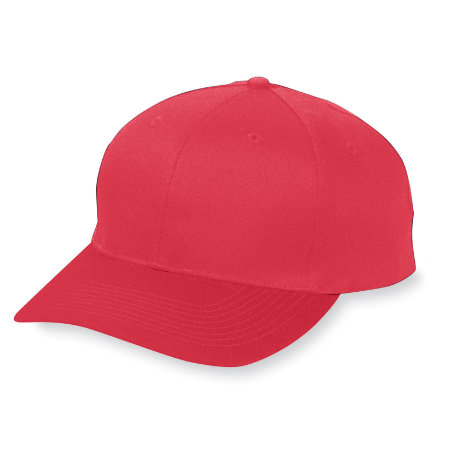 Picture of Augusta 6204A Six Panel Cotton Twill Low Profile Cap - Red- All