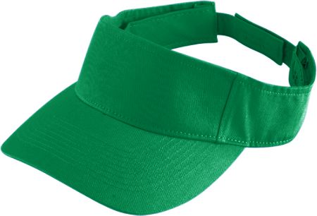 6225A Sport Twill Visor - Kelly - Adjustable Fit - Lightweight Cotton