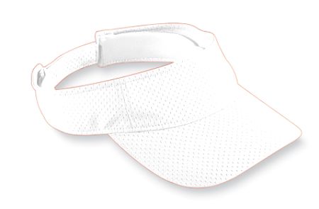 Augusta 6227A Adult Athletic Mesh Visor - White- All